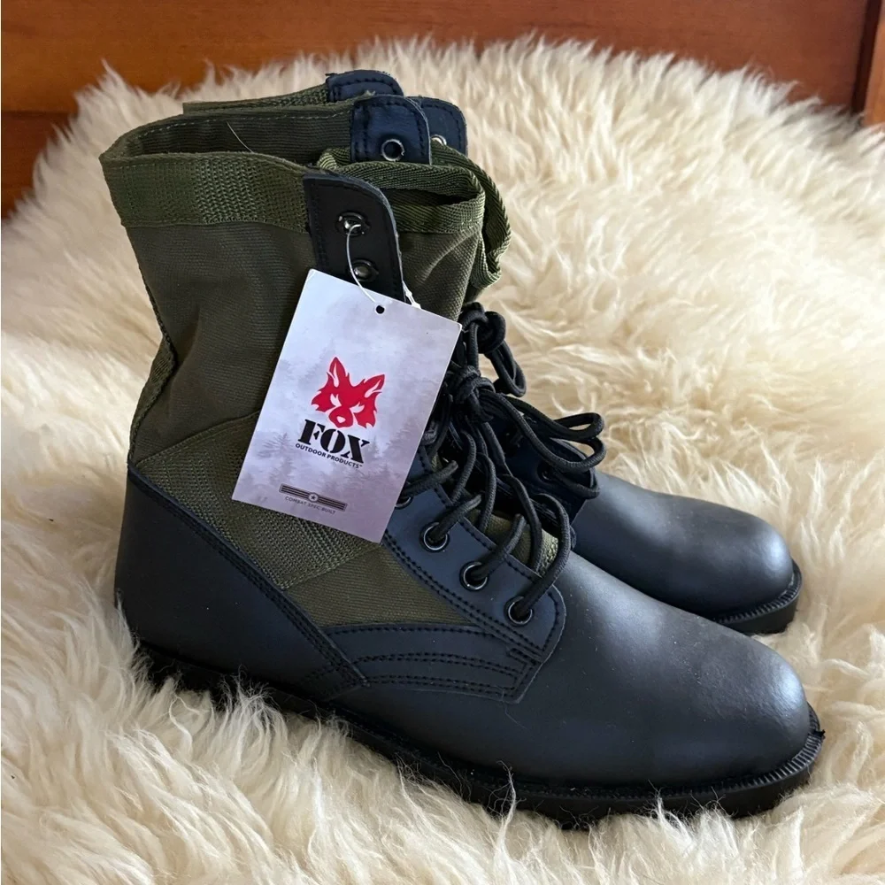 NWT Fox Military Combat Black and Olive Vietnam Jungle Boots